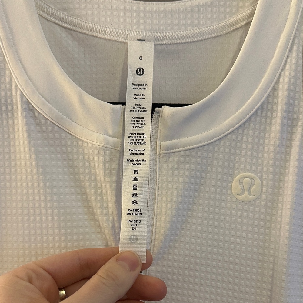 Lululemon White Sleeveless Athletic Dress - Picture 2 of 3